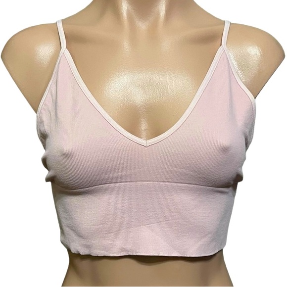 Free People Ali Low Back Seamless Bra Top X/L Pink NWOT - Picture 1 of 6